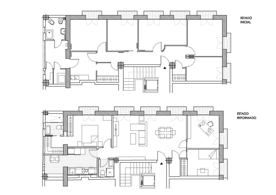 Plantas estado inicial y reformado