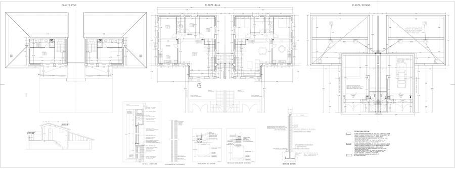 Plantas viviendas unifamiliares adosadas.