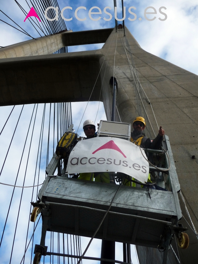 Plataforma para puente atirantado