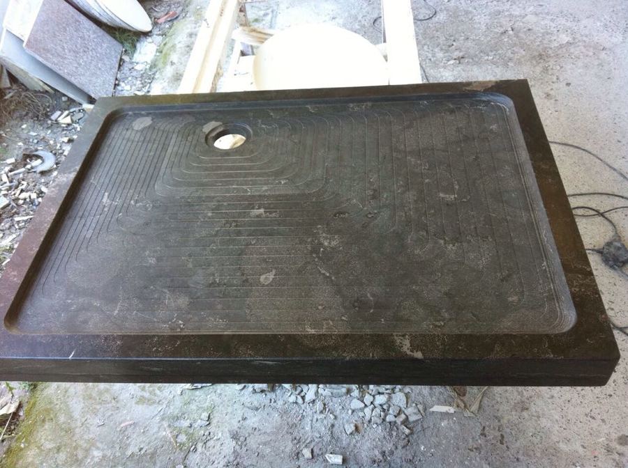 Plato de ducha caliza