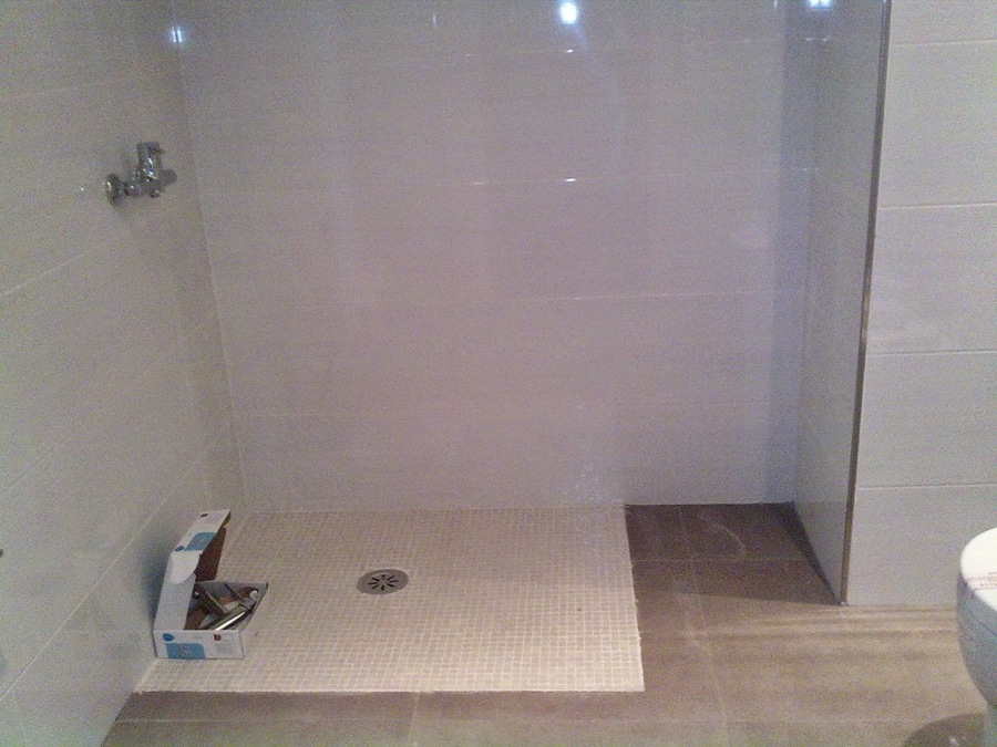 Plato de ducha de obra