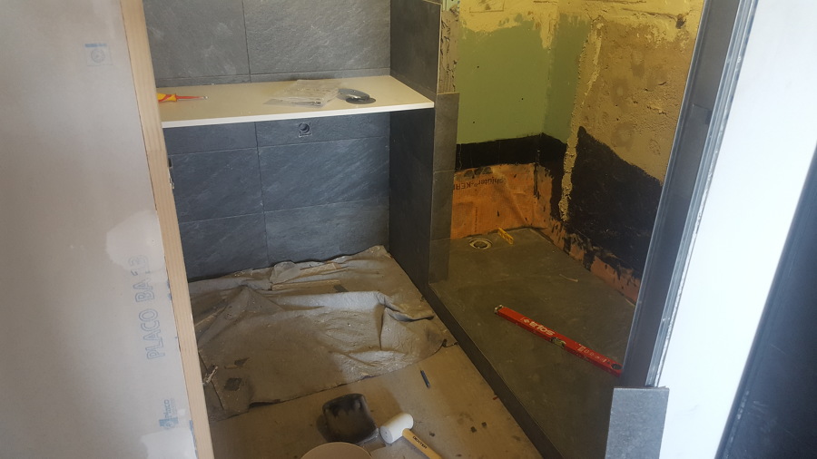 Plato de ducha de obra