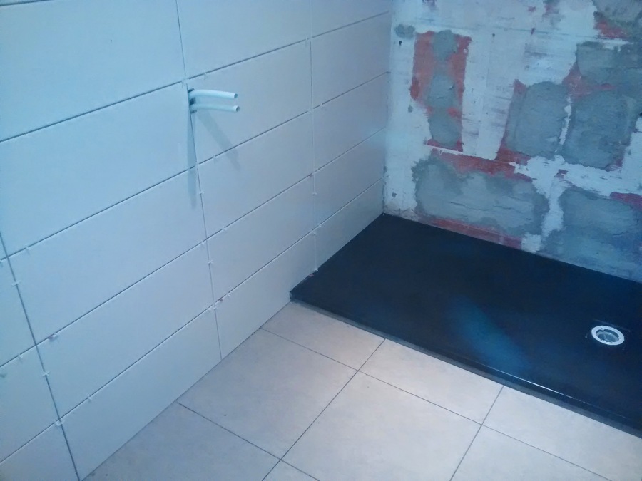 plato de ducha de reina y alicatados.