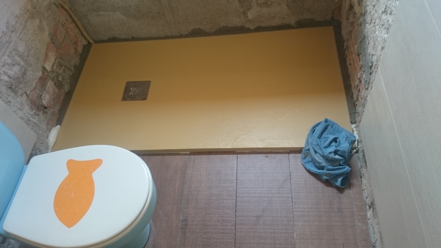 Plato ducha de pizarra roca color arena