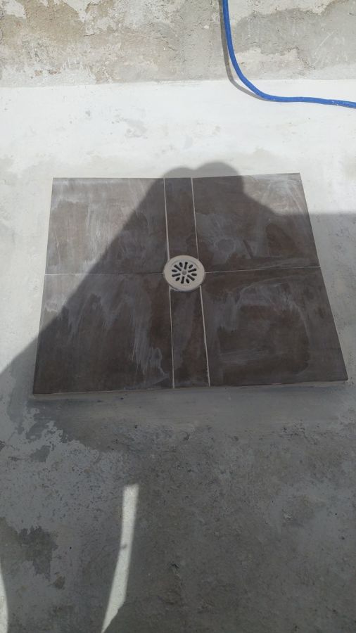 Plato para la ducha exterior