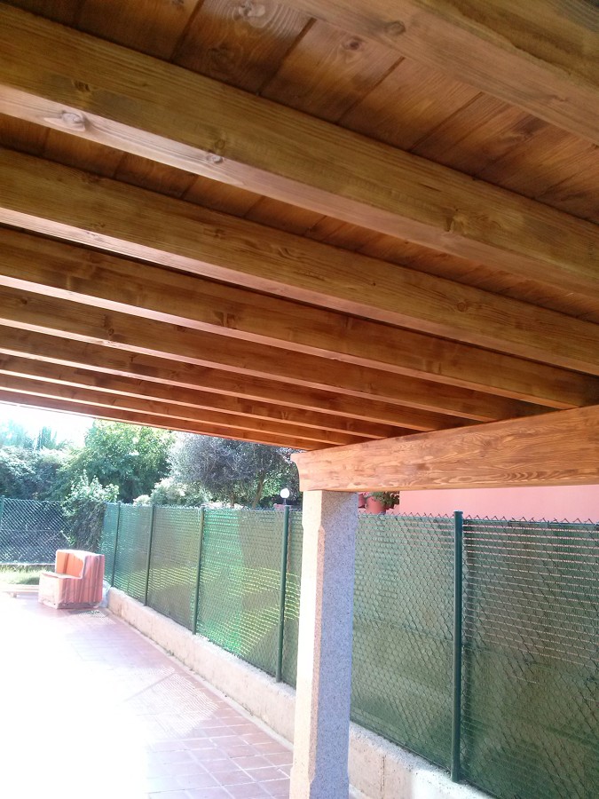 Porche en madera maciza