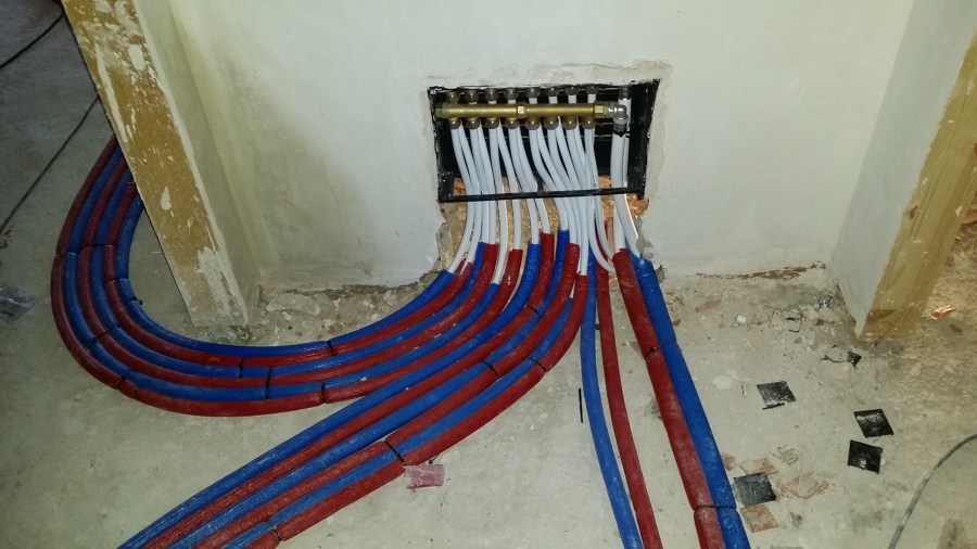 Preinstalación de calefacción por colectores