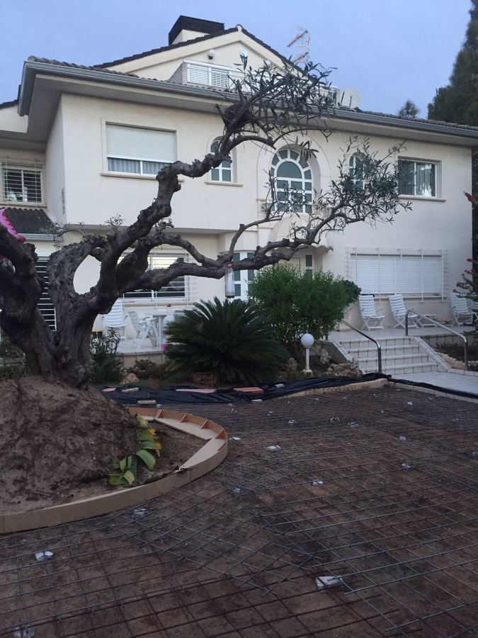 preparación de la zona