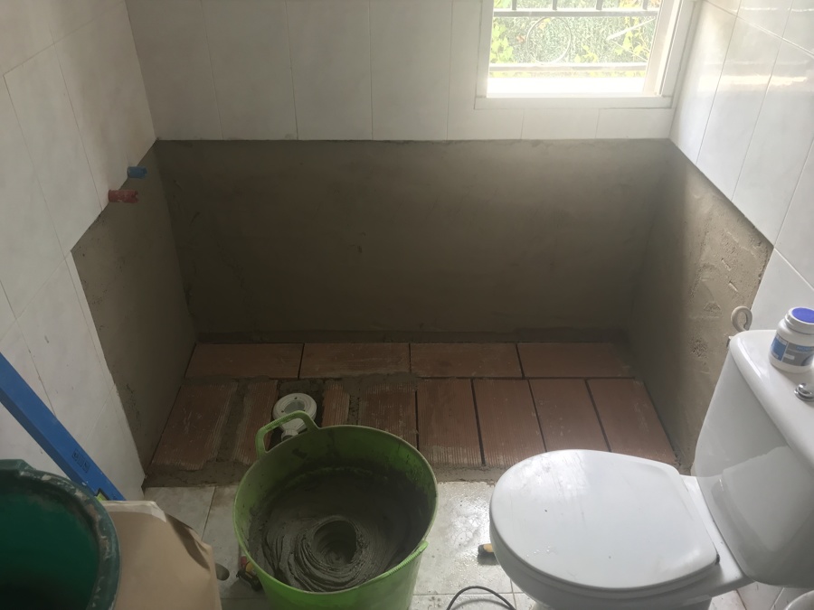 preparacion de paredes y cama de apoyo