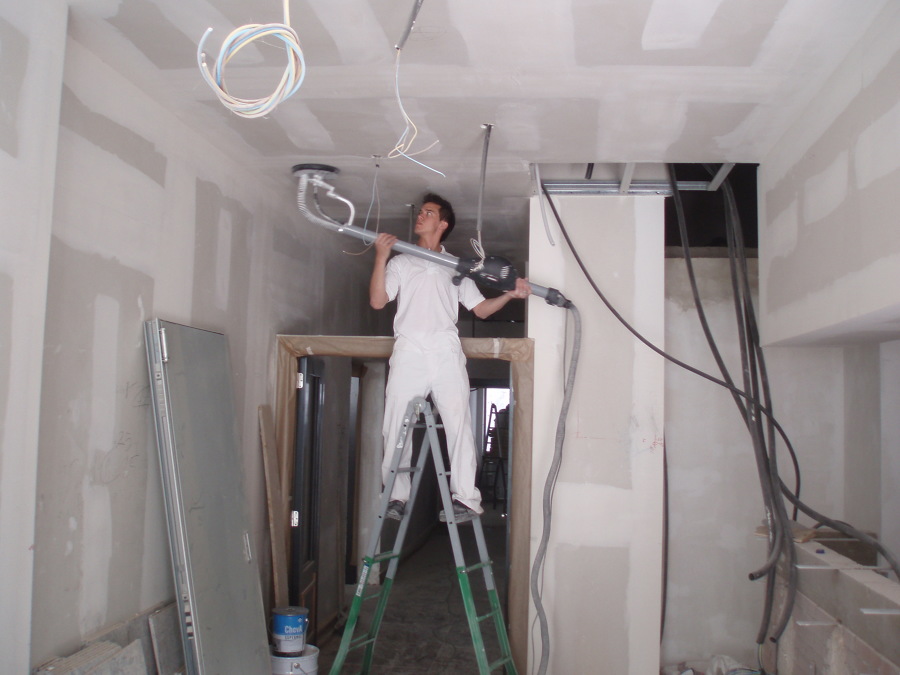 Preparación de paredes y techo