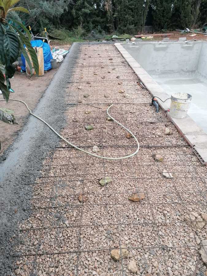 Preparación de pavimento perimetral..