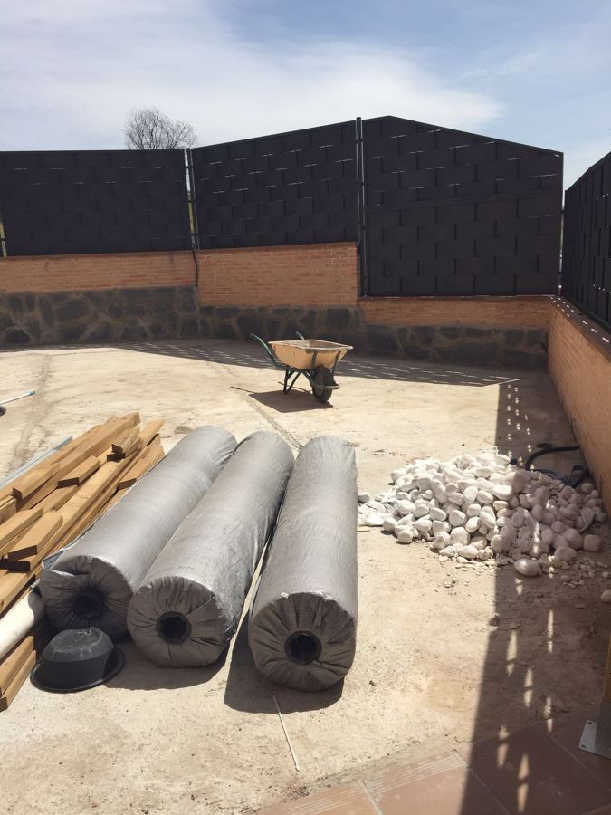 Preparación de terreno antes de la instalación