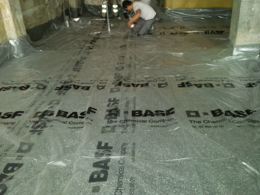 Preparación para vertido hormigón