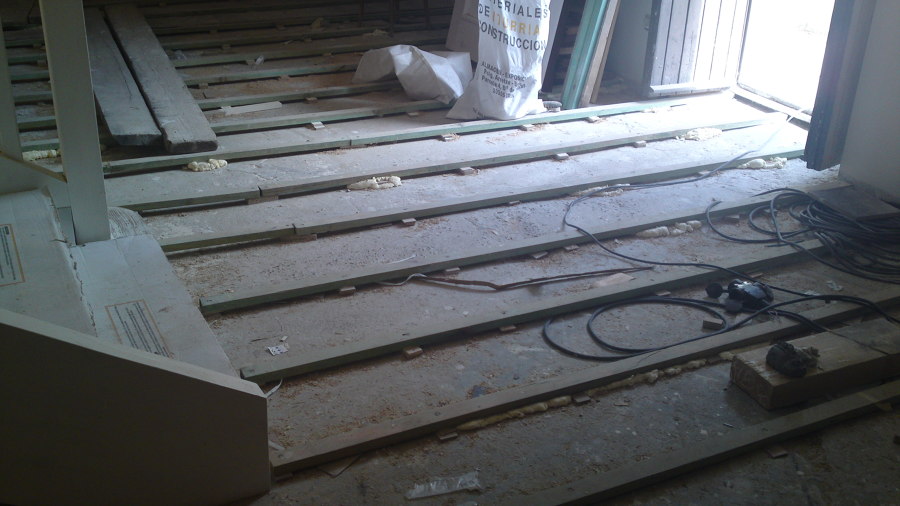 preparacion rastrelado, entarimado..