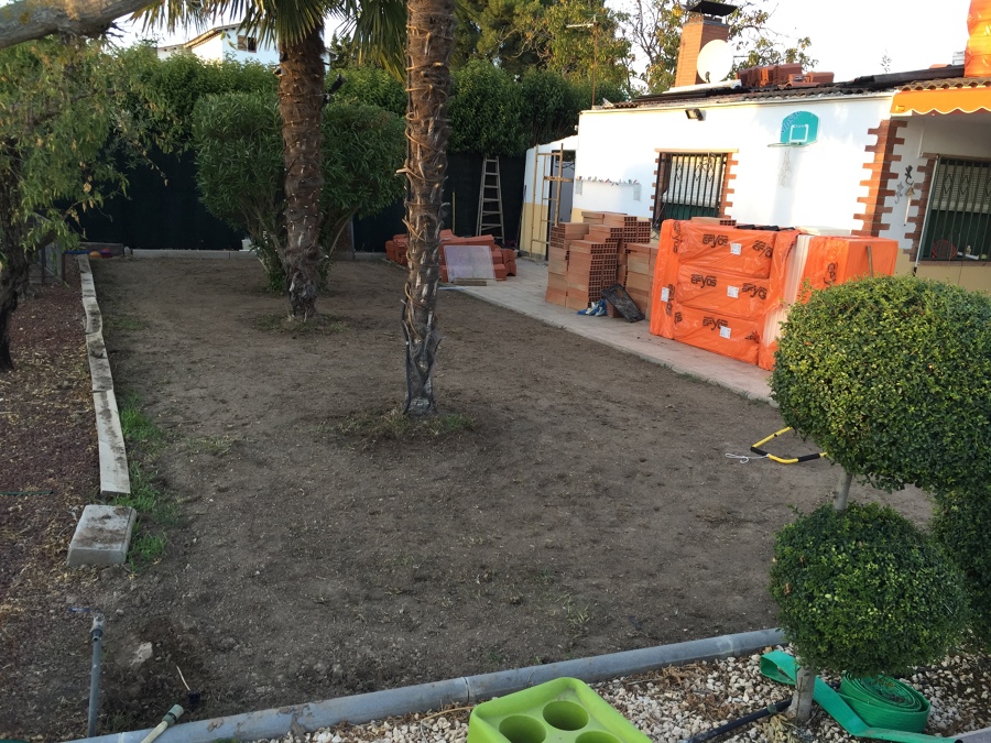 Preparación terreno para colocación del tepes