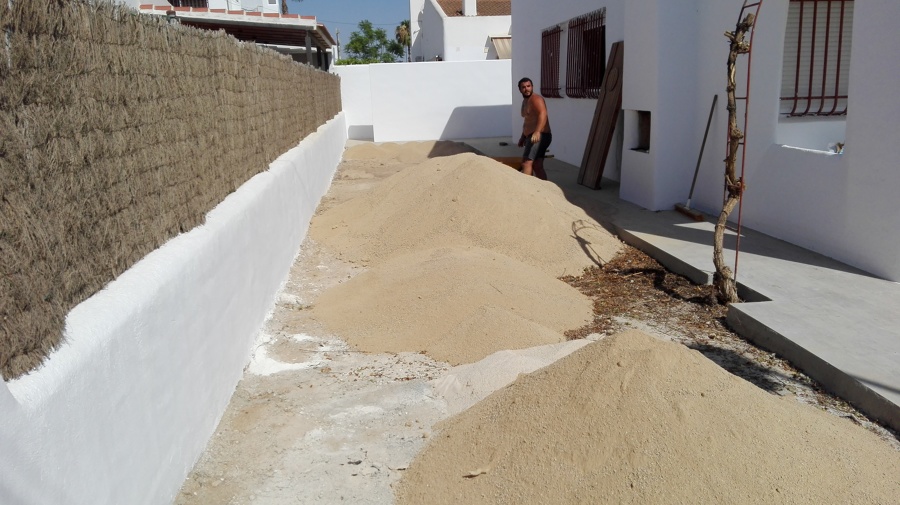 Preparando la zona de jardín