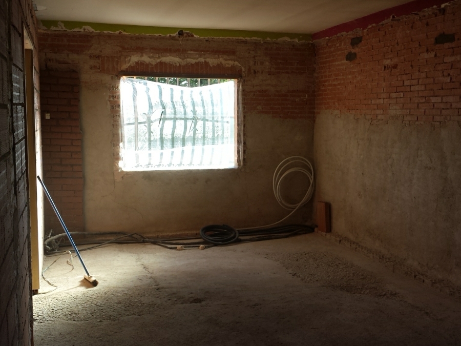 preparando lo que sera el salon