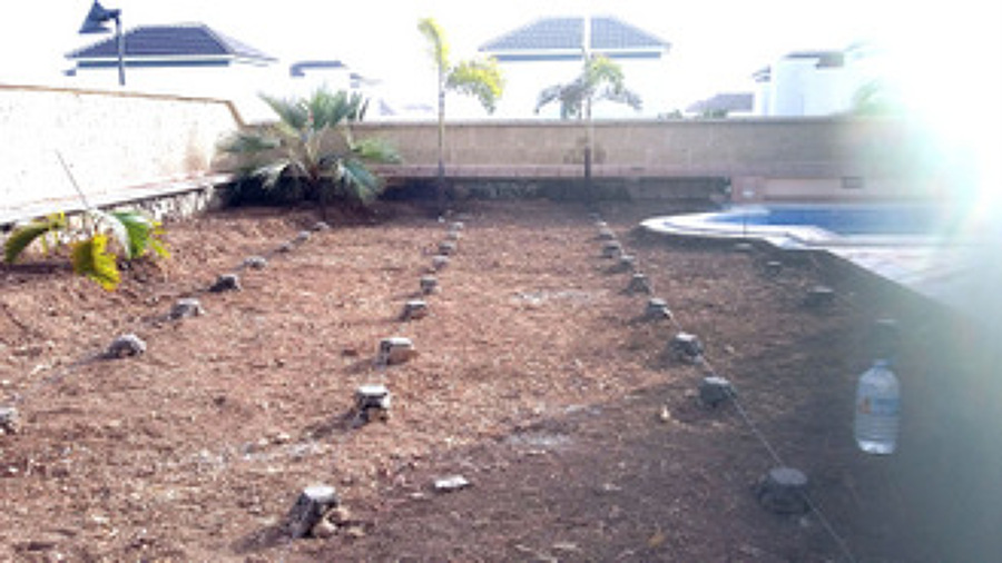 Preparando para el hormigon en masa