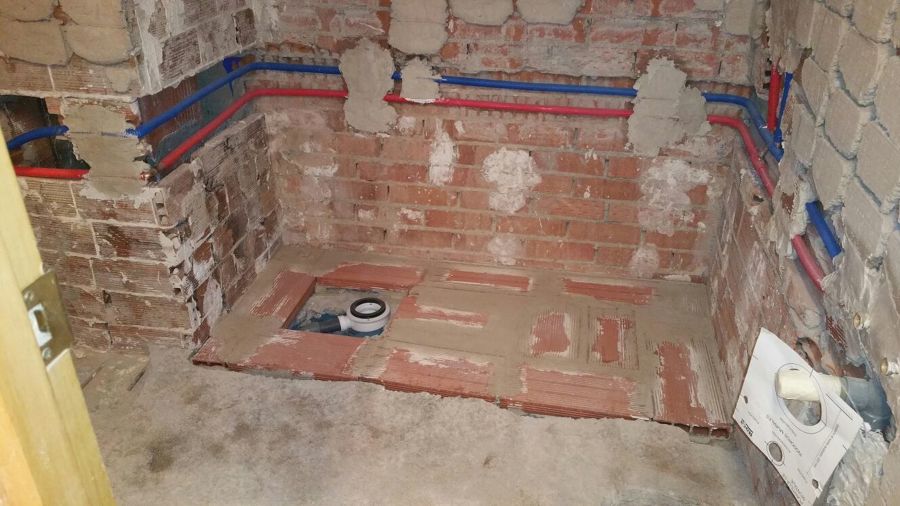 Previa instalacion plato de ducha