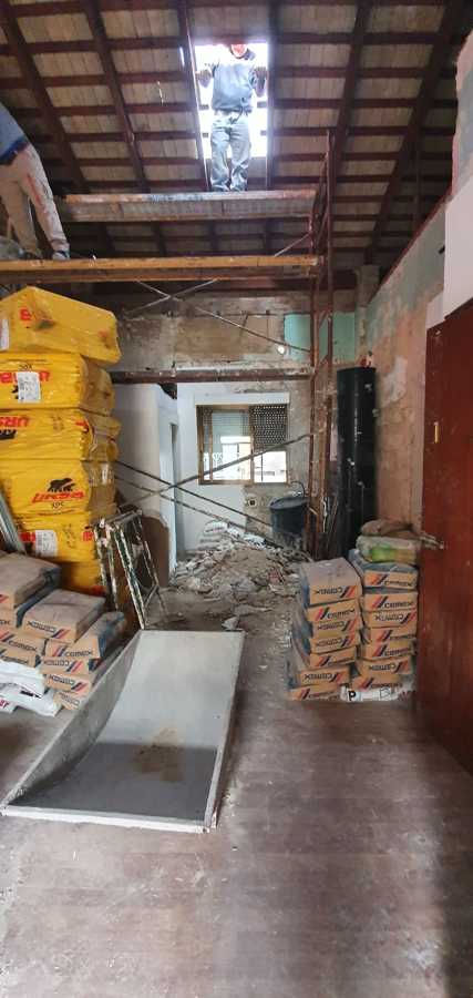 Proceso de colocación del tragaluz