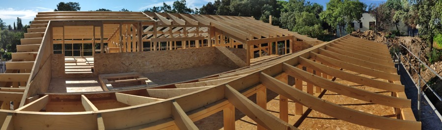 Proceso de construcción - Entramado ligero de madera (cubierta)