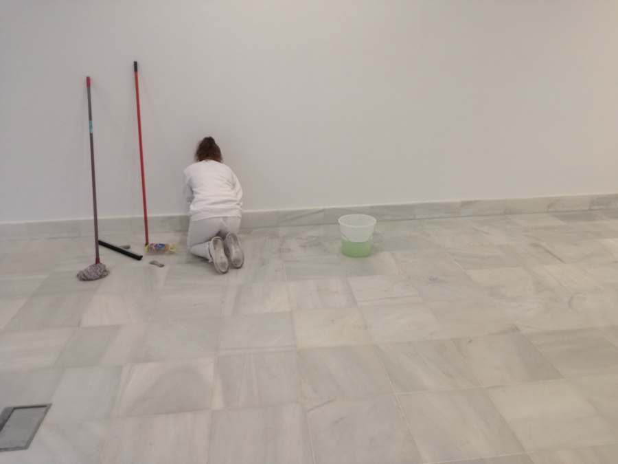 Proceso de Limpieza de Rodapie ó Plinto.