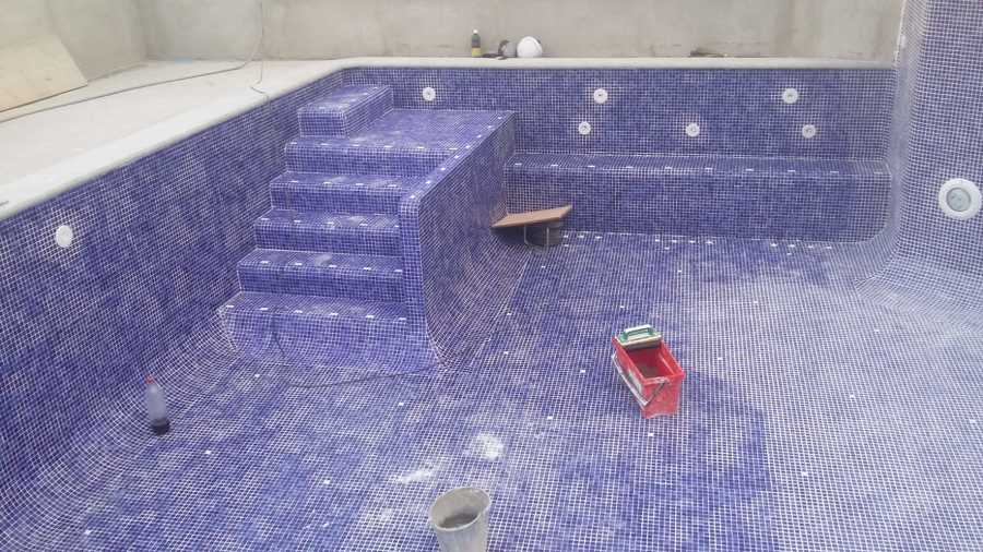 Proceso de rejuntado final.