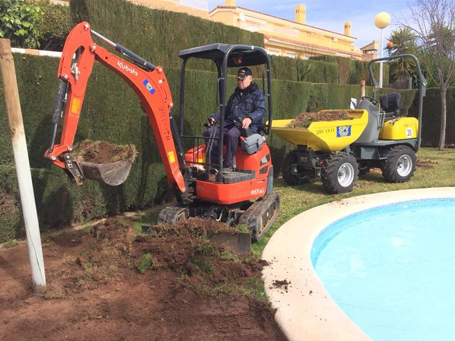 Proceso de retirada de tierra