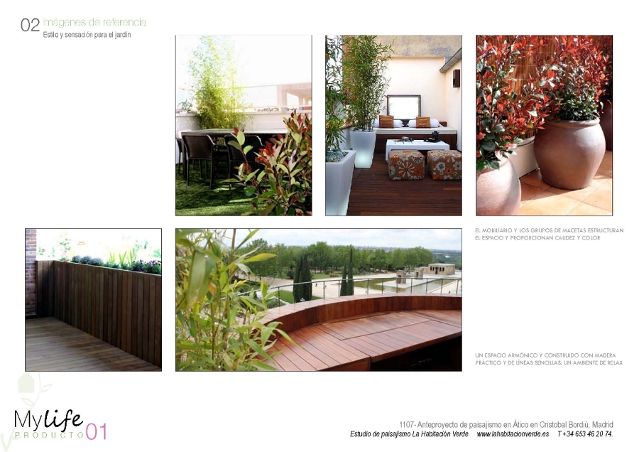 Propuesta de diseño de jardín en ático.