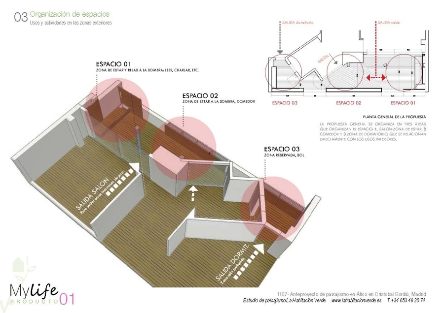 Propuesta de diseño de jardín en ático.