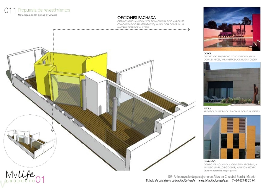 Propuesta de diseño de jardín en ático.