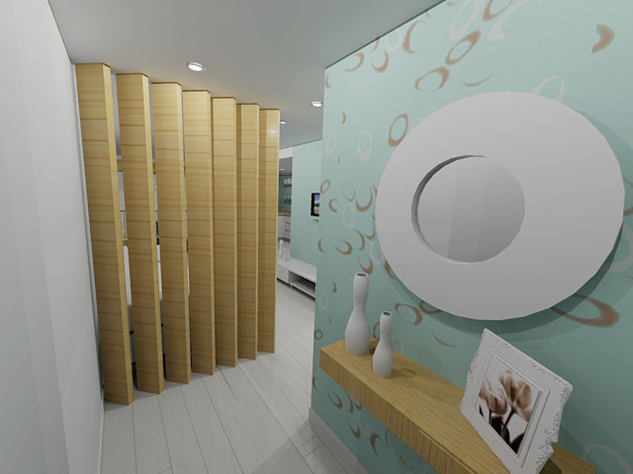 Propuesta en 3D :Recibidor-Salón