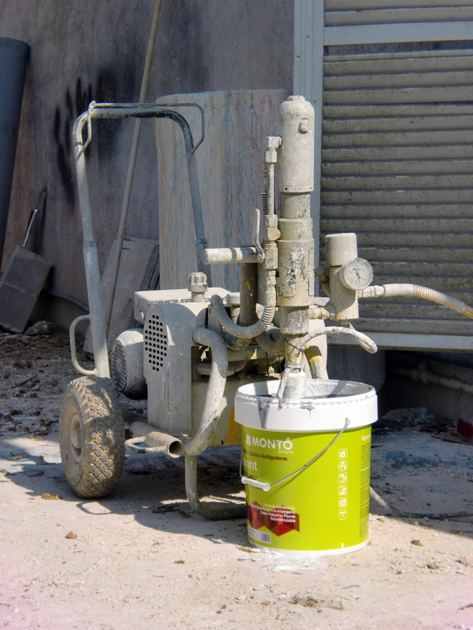 Proyeccion de caucho en cubierta ondulada