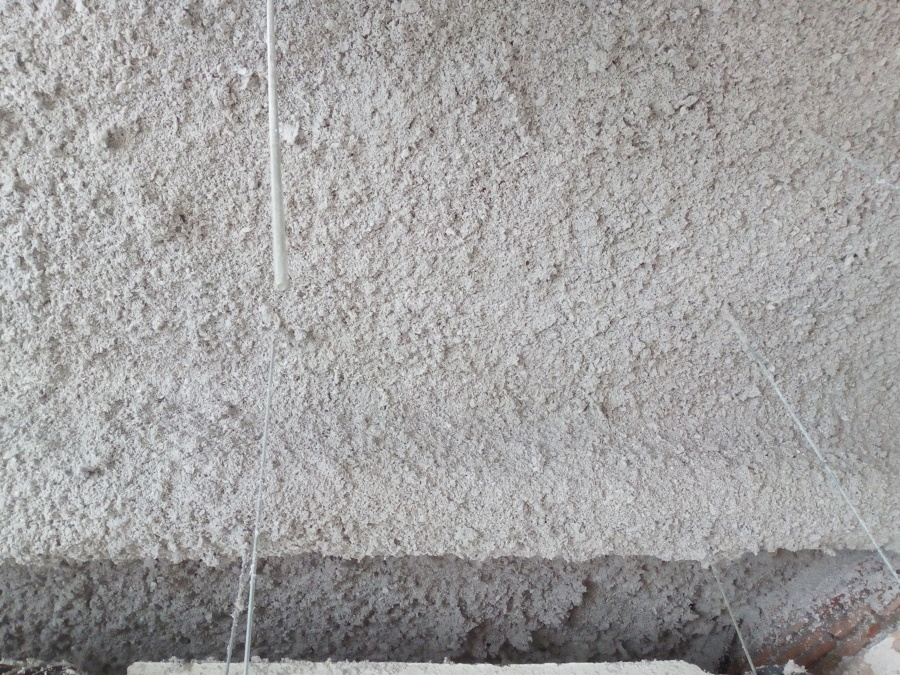 proyectado ignífugo con lana de roca