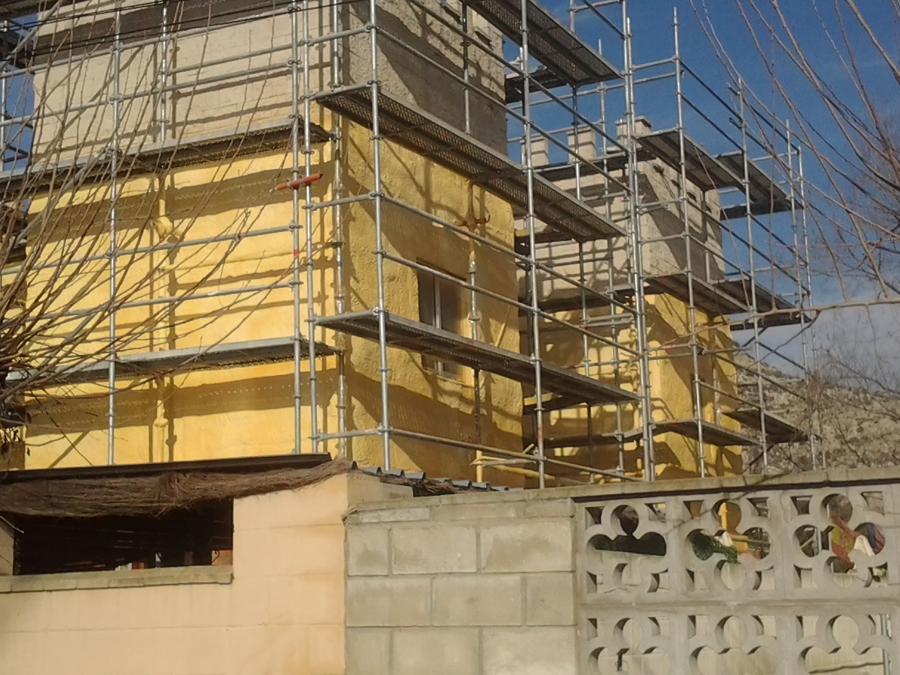 proyectado y andamiaje europeo