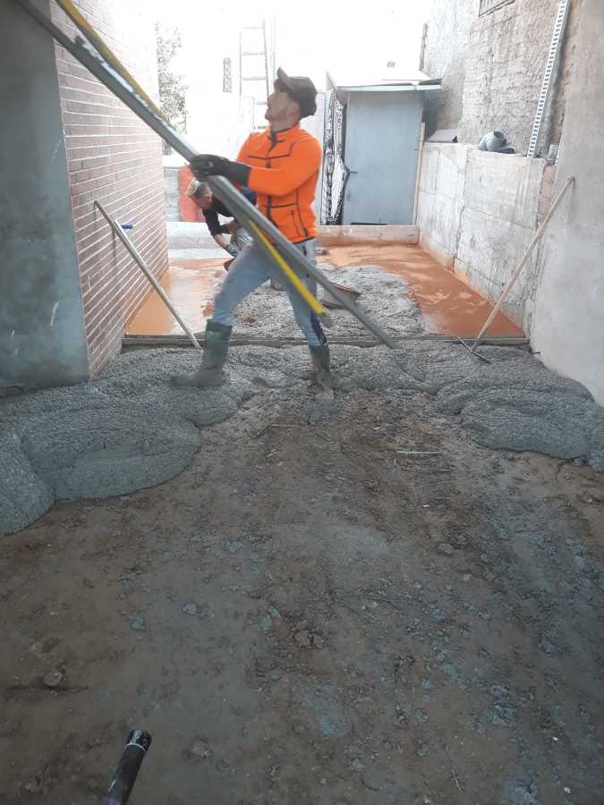 Proyectando hormigon impreso