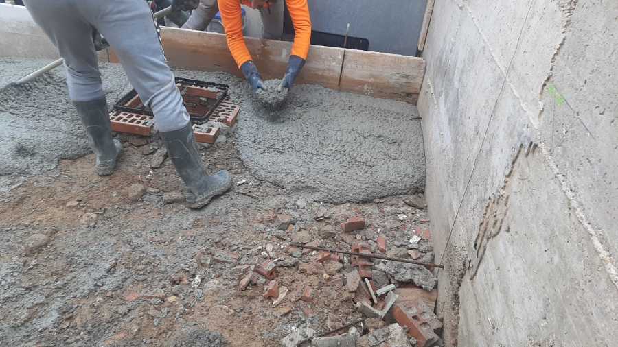 Proyectando hormigon impreso