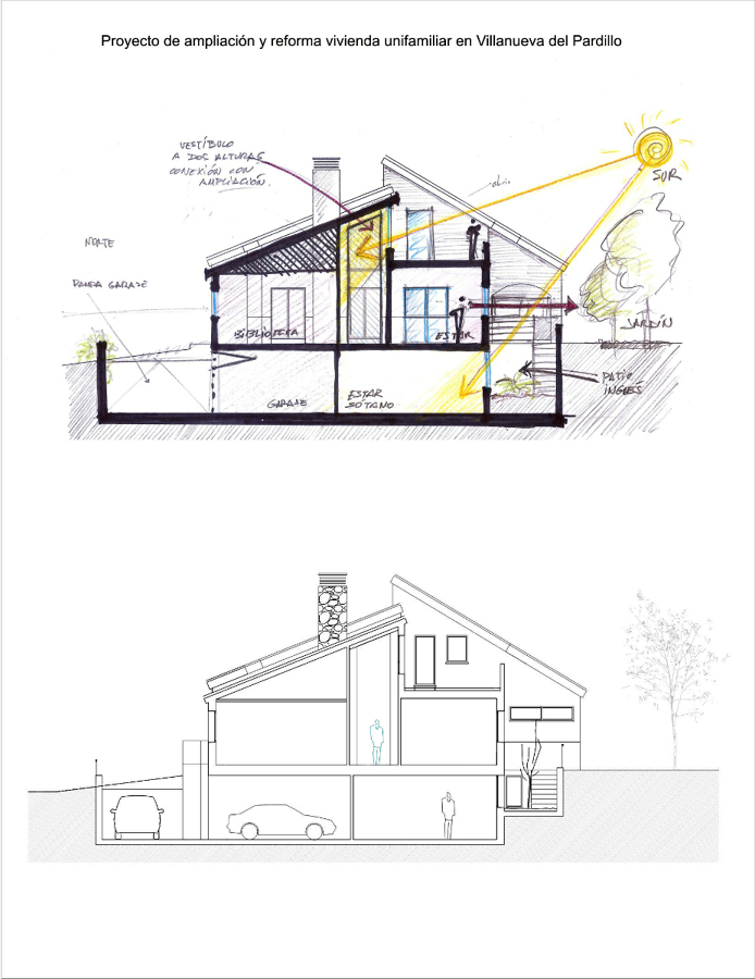 Proyecto de ampliación de vivienda unifamiliar aislada