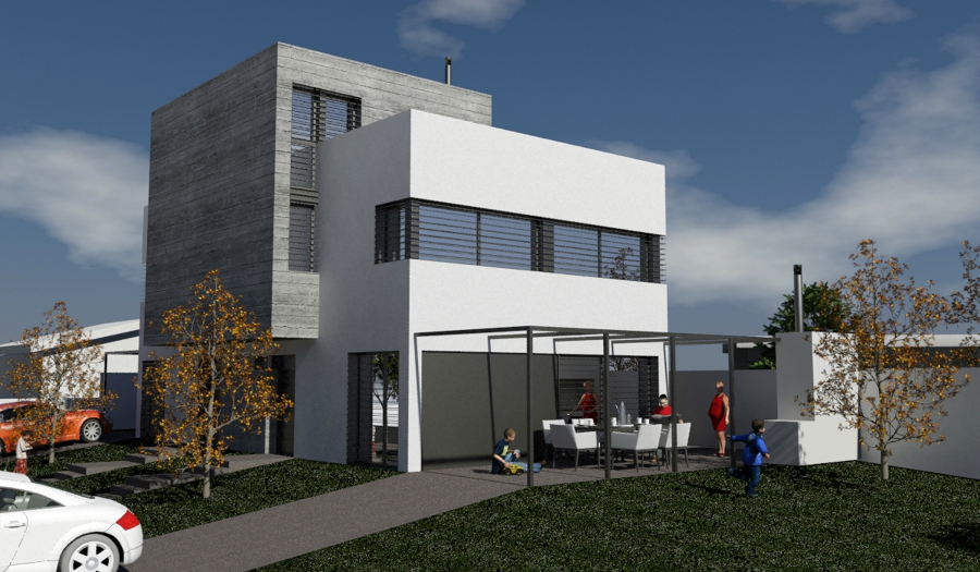 Proyecto de dos viviendas en propiedad horizontal.