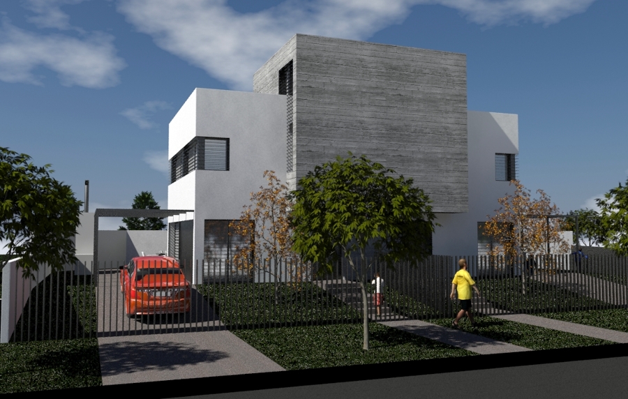 Proyecto de dos viviendas en un solar.