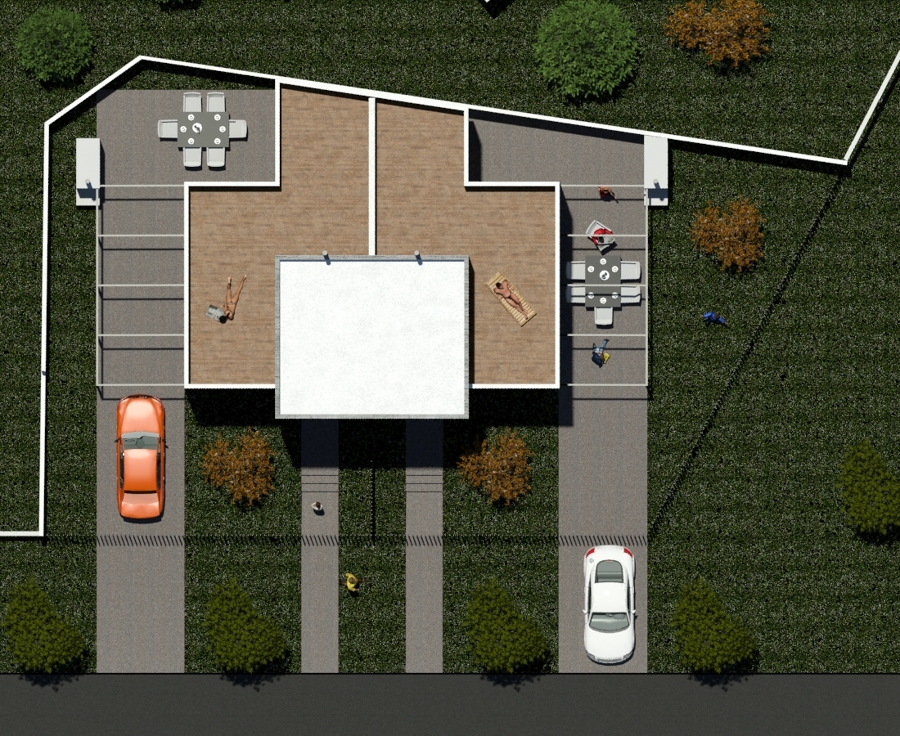 Proyecto de dos viviendas en un solar.