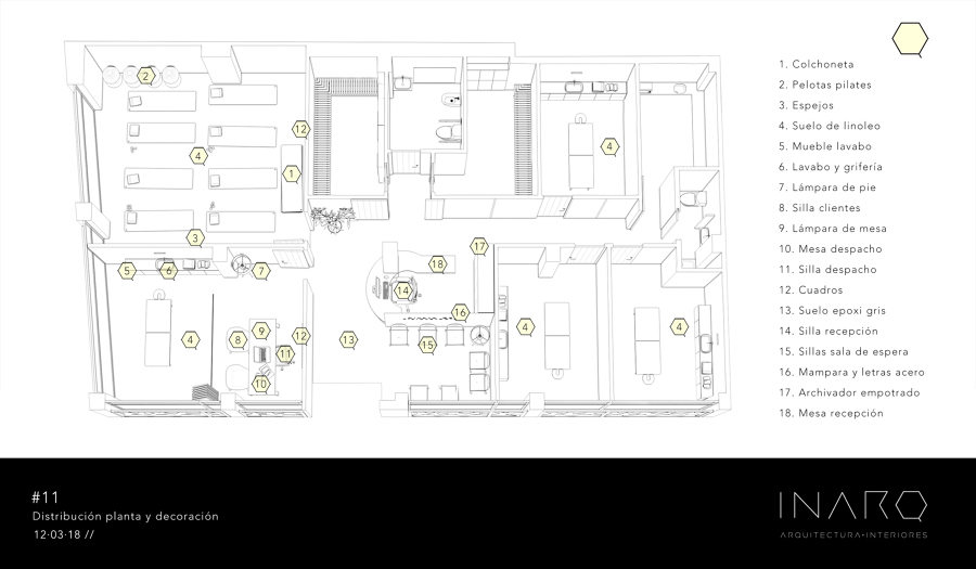 Proyecto de Interiorismo Corporativo - Clínica de Fisioterapia - Logroño