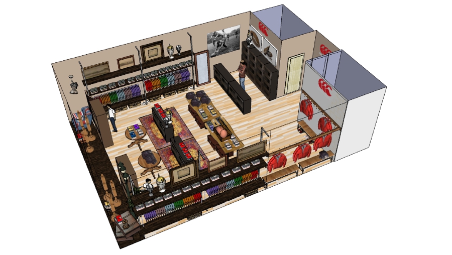 PROYECTO DECORACION 3D de tienda de ropa Canterbury
