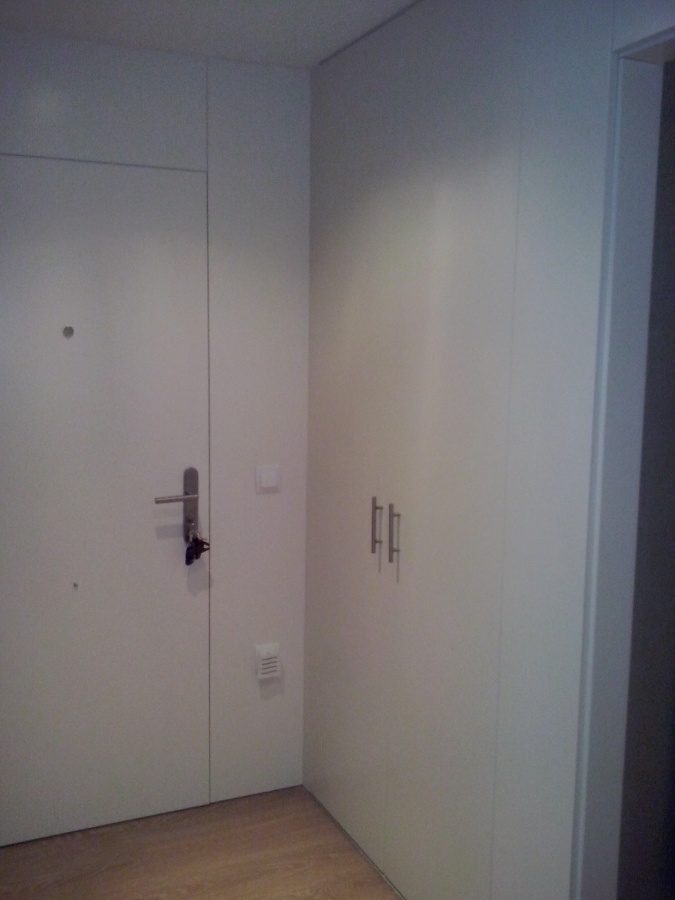 Puerta de entrada y frente de armario