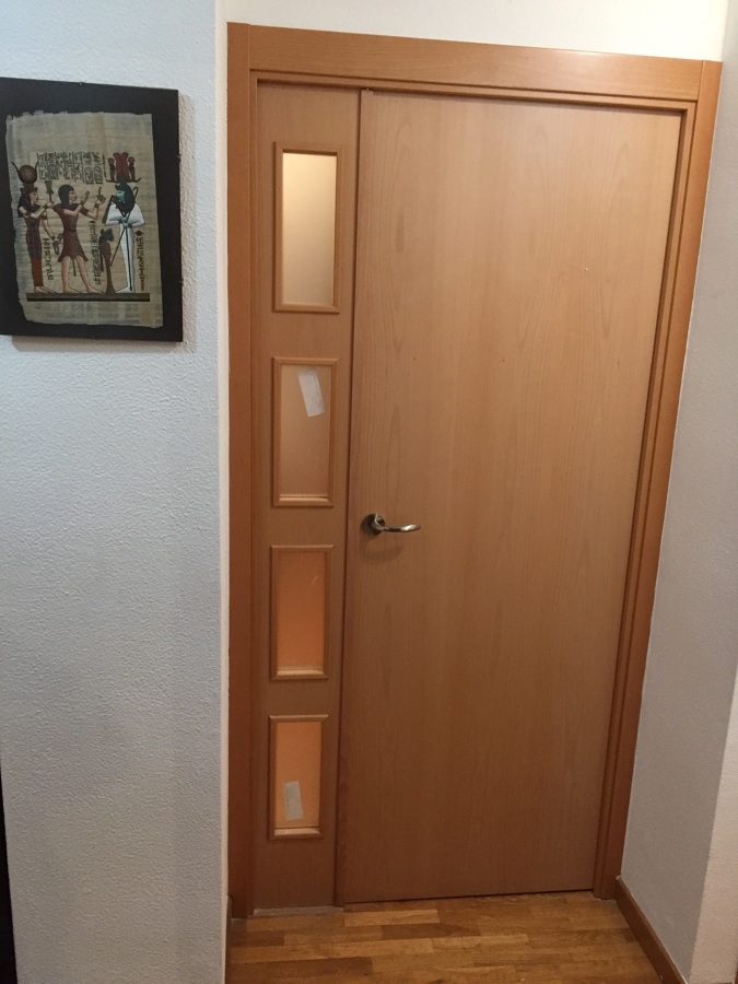 PUERTA DOBLE PARA EL SALON. CARA EXTERIOR.