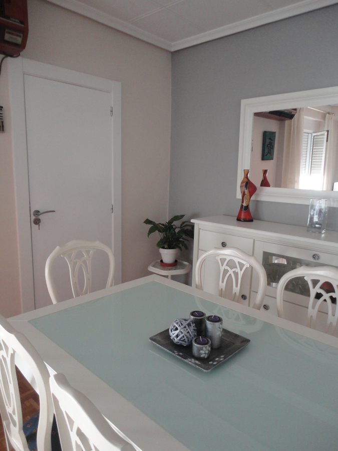 puerta hall con manivela cromada