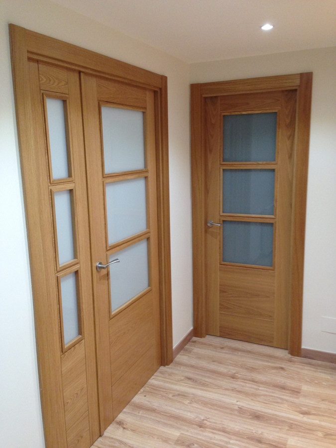 Puertas con vidrios de salon y cocina