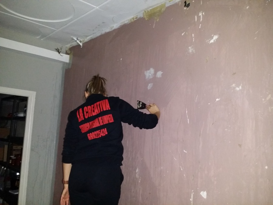 quitando defectos de pared...