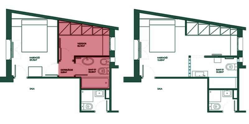 raddi ARQUITECTES. Reforma integral de baño y vestidor en Barcelona