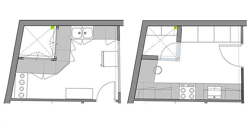 raddiARQUITECTES Reforma integral cocina. Planta cocina